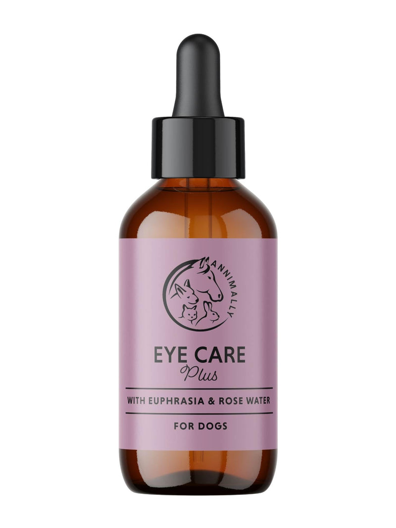 Annimally Eye Care Plus Eye Drops for Dogs & Cats 30 ml - With Euphrasia & Rose Water, For Cleaning the Eye Area, Made in Germany