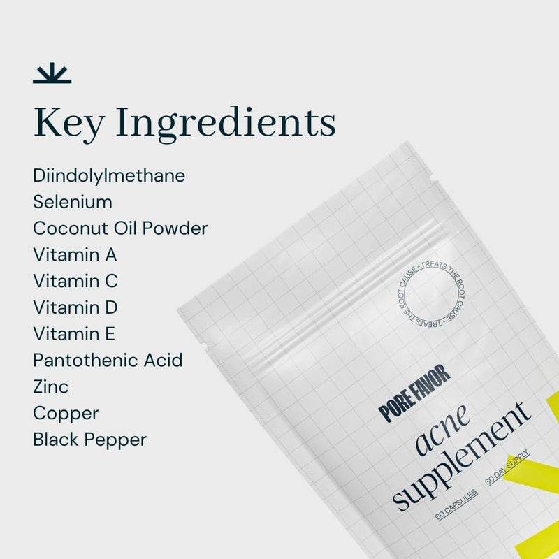 Skin Support Supplement with DIM, Zinc, Vitamins A C D E and Selenium