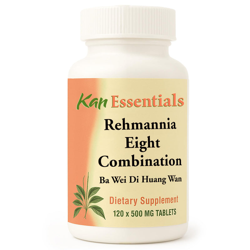 Kan Herb Company Rehmannia Eight Combination – Traditional Chinese Herbal Blend for Dogs & Cats to Support Kidney Health, Vitality, & Hormonal Balance, Herbal Supplement Tablets for Pets, 120 Tablets 120 Count (Pack of 1)