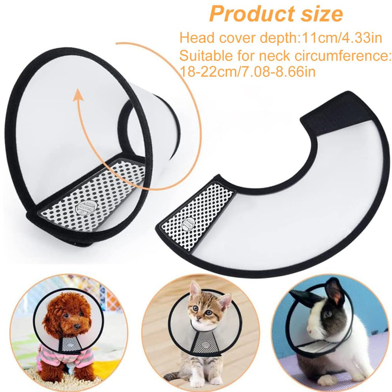PHCOZY 1 Neck Collar for Pets Plastic Elizabethan Plastic Elizabethan Collar Soft Cat Protective Collar Lightweight Elizabethan Collar for Kittens Puppies XS (18-22 cm) - BeesActive Australia