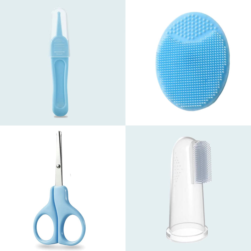 PandaEar Baby Healthcare and Grooming Kit, Baby Nursery Health Care Set, Electric Safety Nail Trimmer Newborn Essentials Kit for Infant Toddlers Kids (19 in 1, Blue) - BeesActive Australia