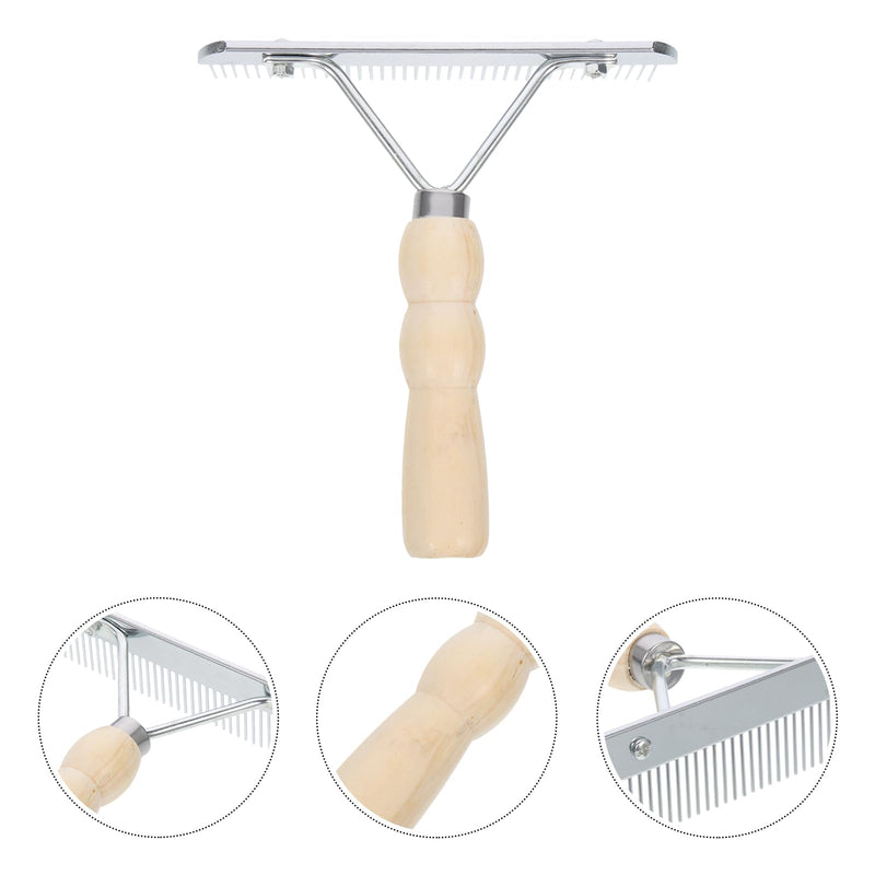 Horse Nail Rake Comb - Horse Hair Brush for Leather Mini Comb Leather Cleaning Brush Mane Comb Wood Handle Grooming Rake Horse Tail Horse Grooming Tool Practical Horse Hair Comb - BeesActive Australia