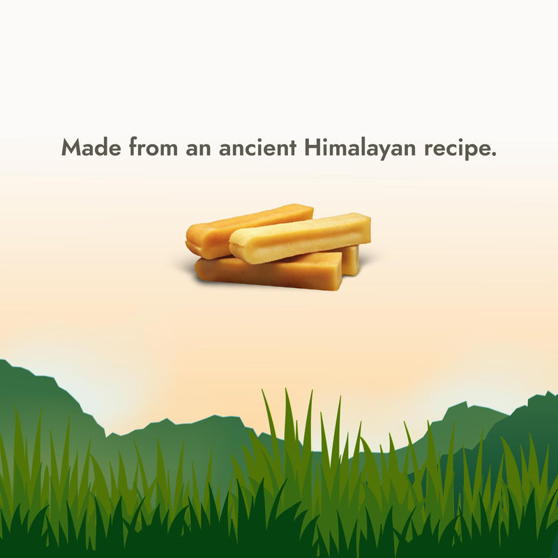 William Hunter Yak Cheese Himalayan Dog Chews - Long Lasting 100% Natural High Protein Dental Dog Chews for Aggressive Chewers (Large 1 Pack) Large 1 pack