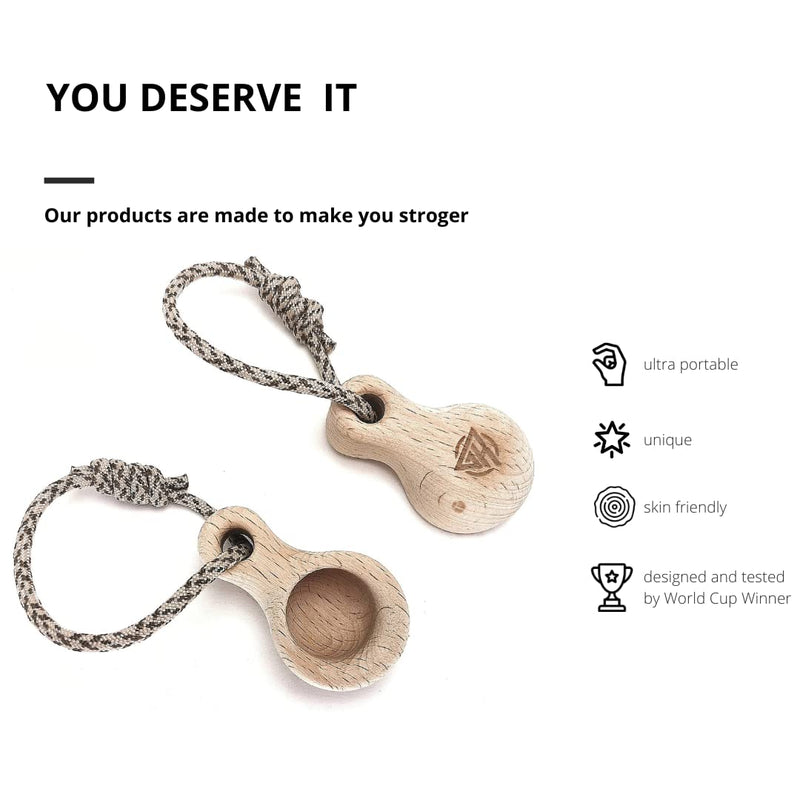 RainDrop Pair Pocket-sized Fingerboard for Rock Climbing - Portable Hangboard Finger Trainer for Grip Strength, Wood