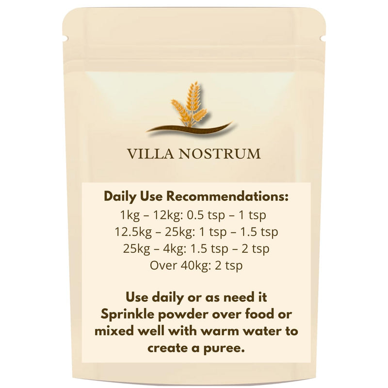Pumpkin Powder for Dogs 250g, Supports Prebiotic Fiber Source & Nutrition - Helps Loose Stool and Gut Inflammation by Villa Nostrum
