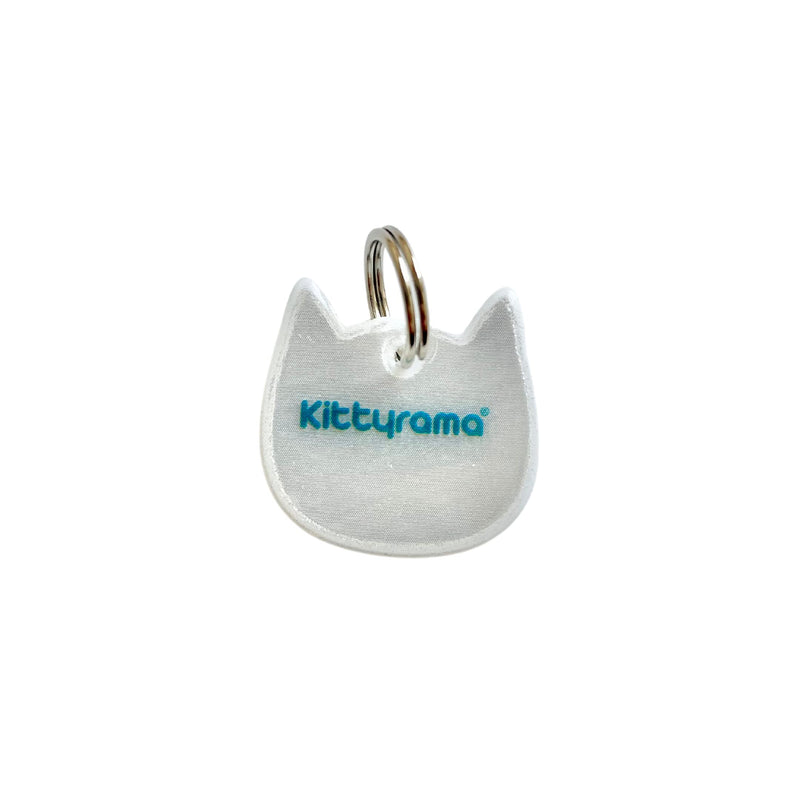 Kittyrama Reflective Cat Tag. Security cat tag. Lightweight, highly visible, waterproof. Fits all reflective cat collars. Other styles available Silver Ninja - BeesActive Australia