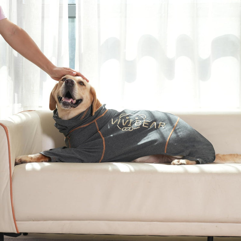 TOPSOSO Dog Bodysuit with Legs with Zipper Prevent Contact with Wounds Dog Bodysuit After Surgery Elasticity Breathability Onesie for Dogs Dog Onesie Suitable for Large Dogs (Gray XL) Grey - BeesActive Australia
