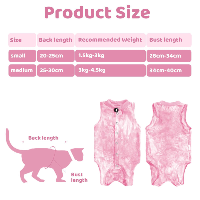 Mezrkuwr Cat Bodysuit After Surgery Castration for Cats Clothes Soft One-Piece Kitten Spay Collar Alternative Surgery Recovery Suits for Cats (M) M - BeesActive Australia