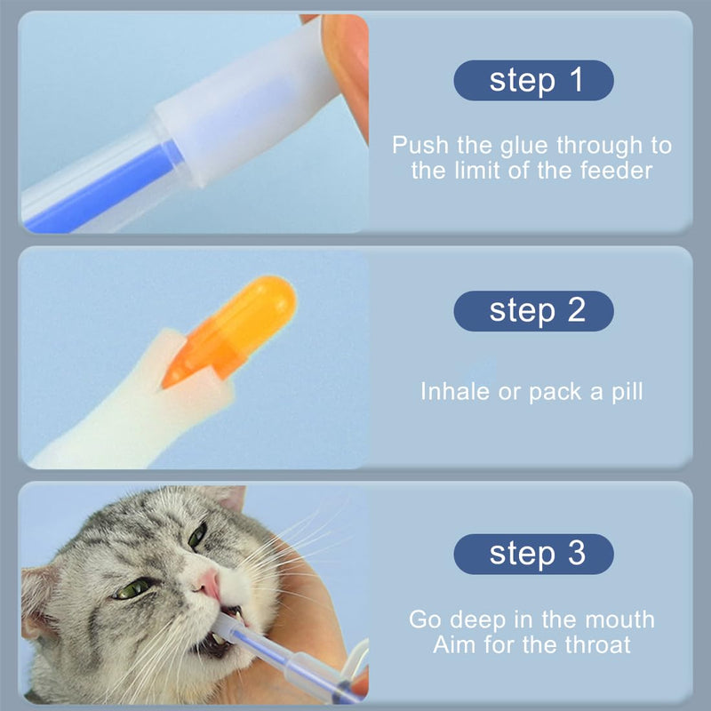 GHPKOTW Pack of 3 tablet feeders, tablet dispensers for cats, food grade silicone tablet dispensers for cats, for cats and small dogs, protects teeth and gums (red, green and blue). - BeesActive Australia