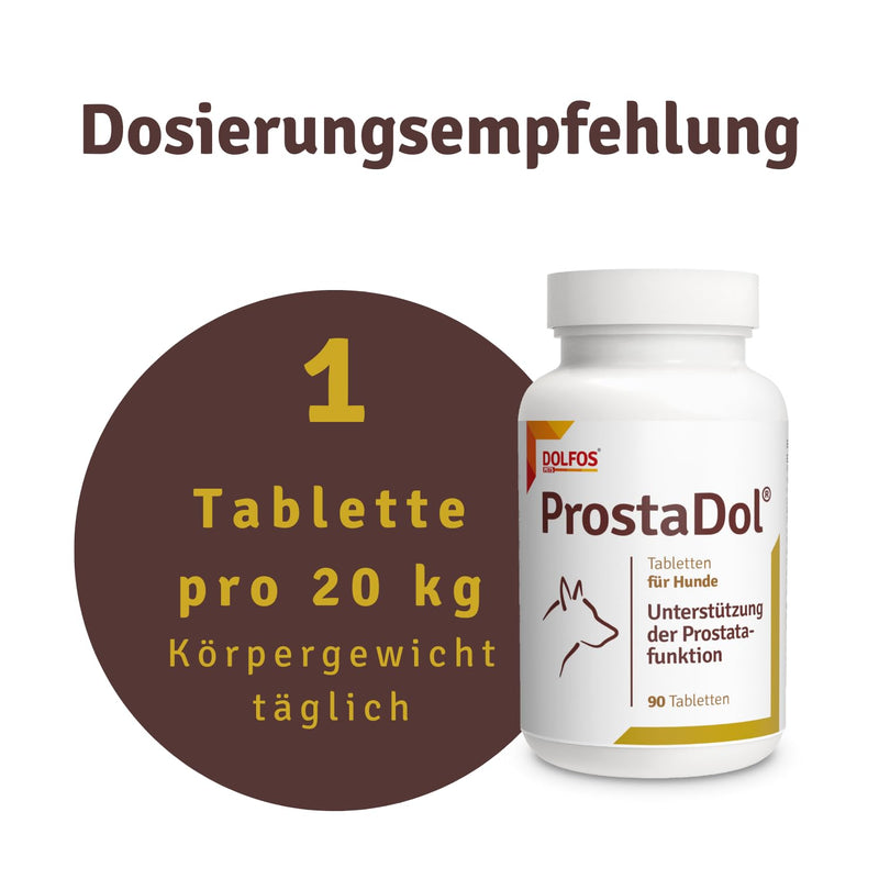 DOLFOS PETS ProstaDol - dietary supplement for dogs 90 tablets, support of prostate and urinary tract function - natural ingredients - support for urinary disorders - BeesActive Australia