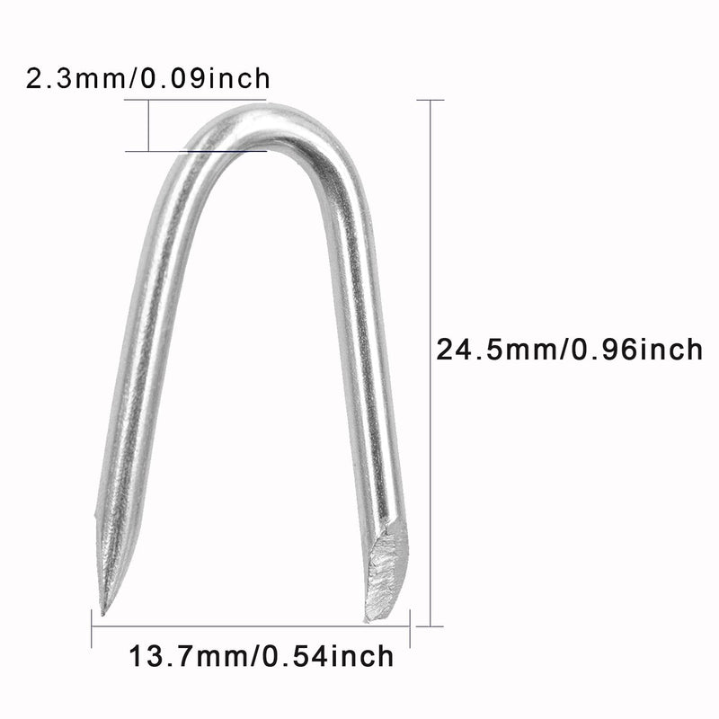 Steel Wire Fencing Staples (200 pcs), Galvanized U-shaped fasteners Nails for Wire Mesh and Woven Fencing - BeesActive Australia