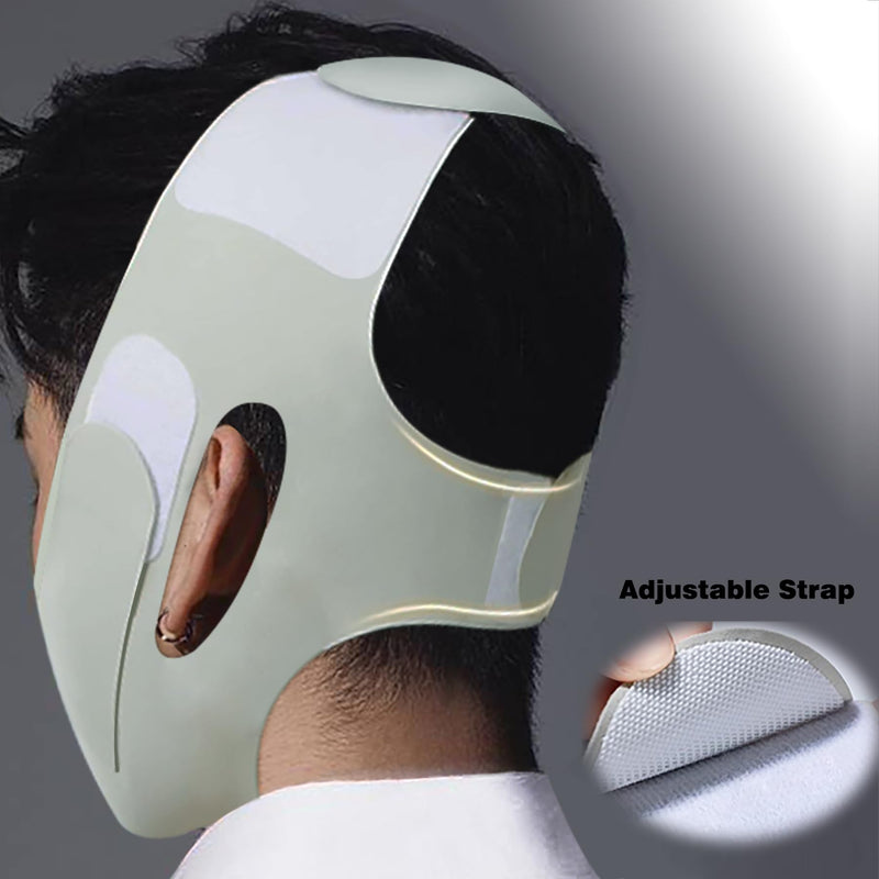 2-Pack Unisex Chin Strap for Snoring | Adjustable, Breathable & Skin-Friendly, Universal Fit Anti-Snore Set for Couples & Sleepers Gray