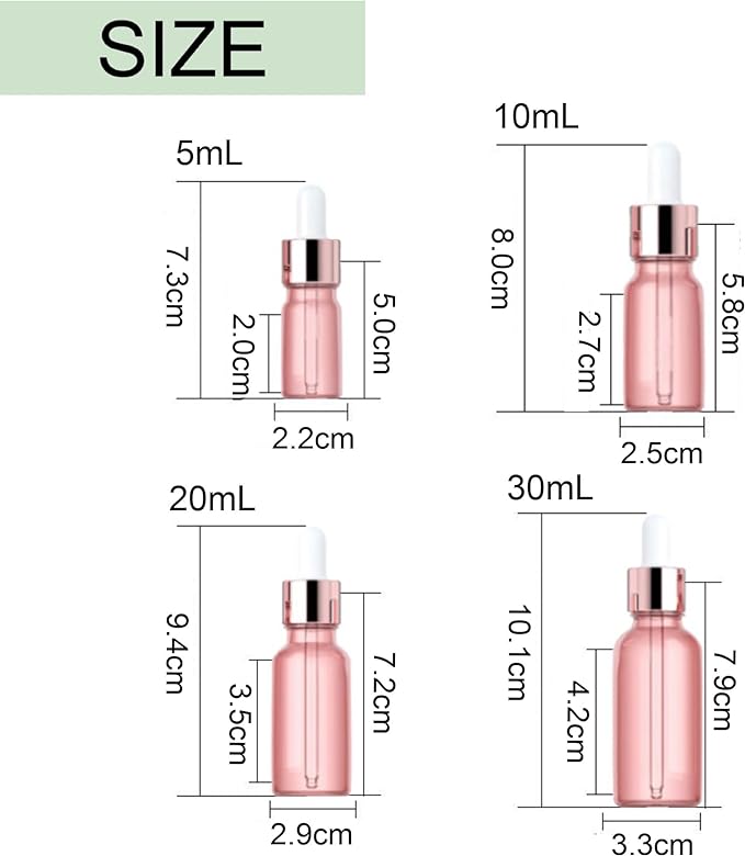 Asdays Eyedropper Bottle, Blackout Bottle, Oil Bottle, Dropper Aroma Storage Container, Glass, Refill, Small Bottle, Oil, Set of 10 (30 mL) - BeesActive Australia