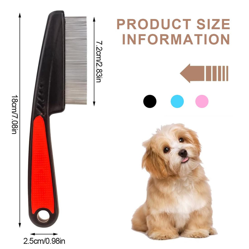 KXUSW flea comb for dogs, flea comb for cats, lice comb, flea comb, 3-piece set, professional and durable, remove fleas and hair, keep pets clean - BeesActive Australia