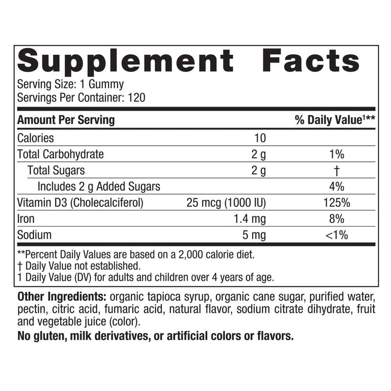 Nordic Naturals Vitamin D3 Gummies, Wild Berry - 120 Gummies - 1000 IU Vitamin D3 - Great Taste - Healthy Bones, Mood & Immune System Function - Non-GMO - 120 Servings 120 Count (Pack of 1) - BeesActive Australia