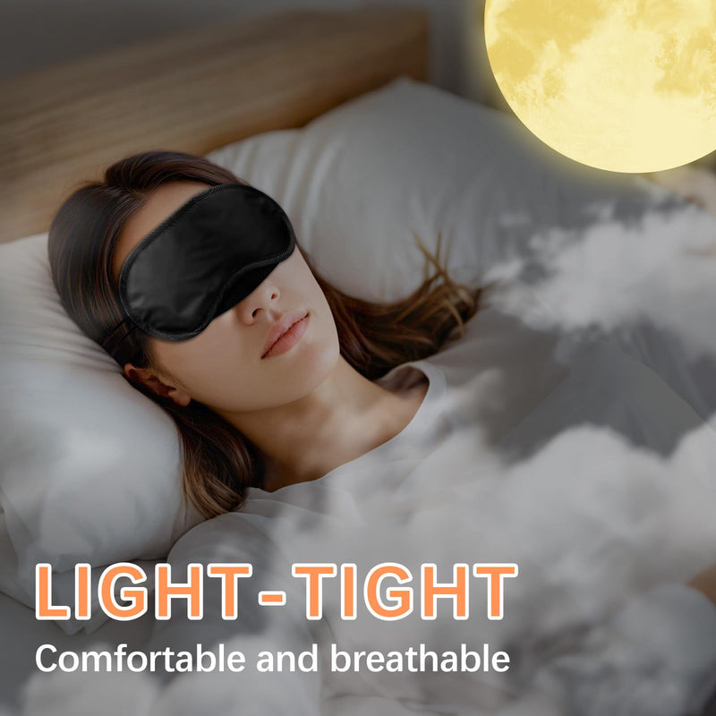 40 Pcs Eye Mask Sleep Masks Bulk Blindfolds for Team Building Party Games with Nose Pad and Adjustable Strap for Women Men 4 Layers Black Blindfold Sleeping Mask Black, 40 Pcs