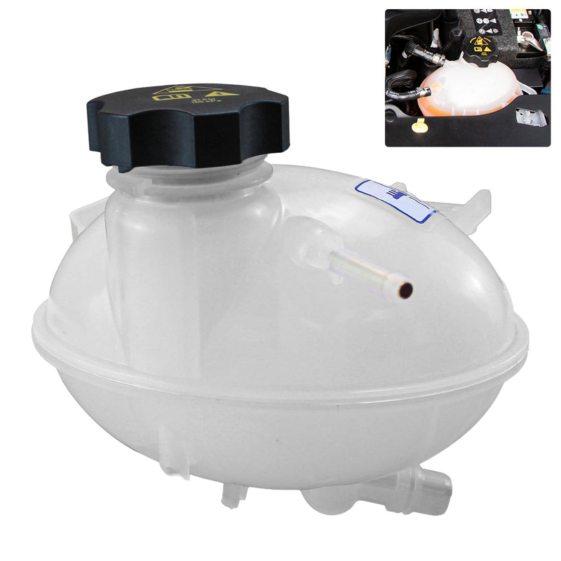 68289857AA Engine Coolant Reservoir Tank with Cap Compatible with 2017 - 2022 Jeep Compass, 2015 - 2018 Jeep Renegade, 2016 - 2018 Fiat 500X | Overflow Tank Replaces# 603-841, 68327756AA - BeesActive Australia