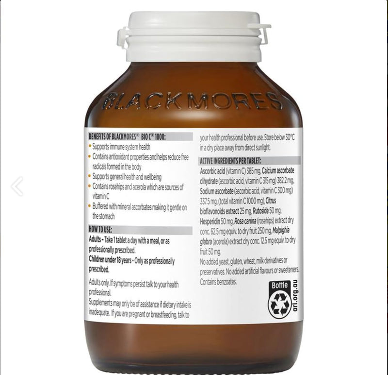 Blackmores Vitamins Bio C 1000mg 150tab.(Wealthytrade)
