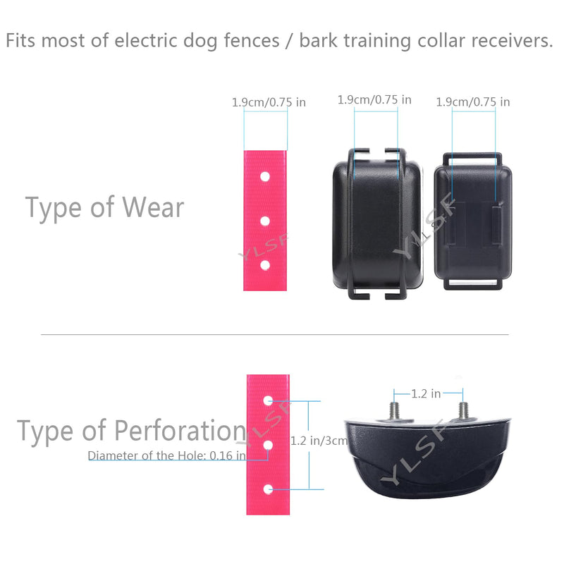 Dog Collar Strap for Most of Electronic Training Shock Collar Receivers-Adjustable Durable Waterproof Odorless 3/4 Inch Collar Replacement for Barking Fence-Pet TPU Collar Strap 1 Pack Pink - BeesActive Australia