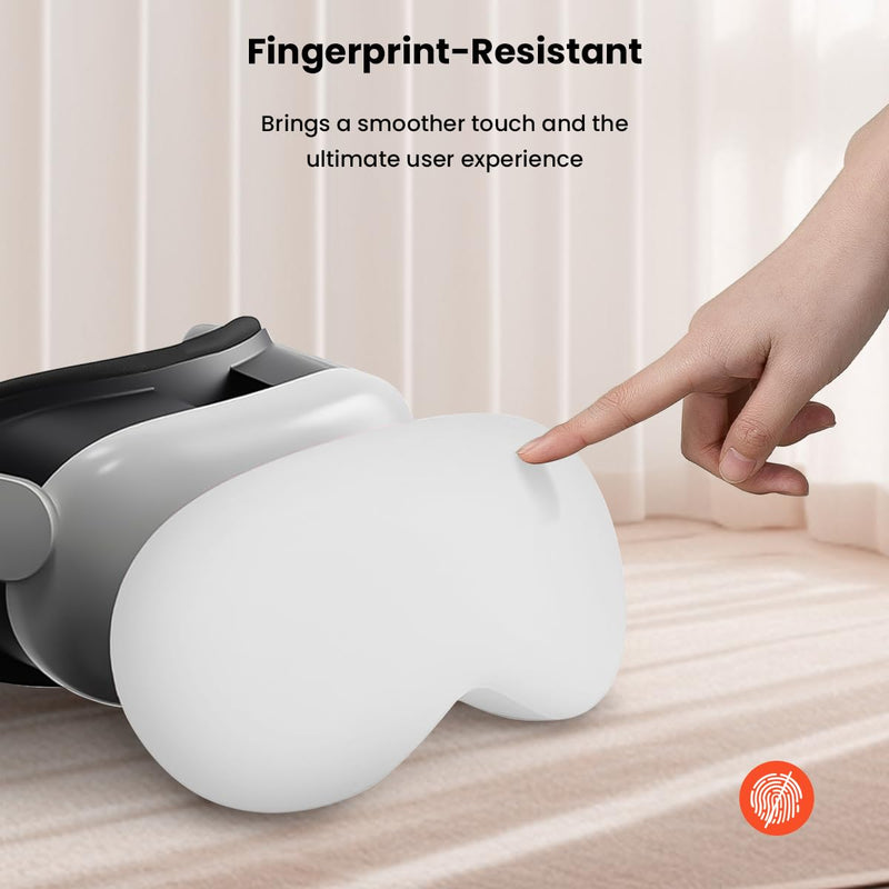 Case Cover for Apple Vision Pro: GEEKERA Impact-Resistant Soft Silicone Protector with Anti-Fingerprint and Non-Slip, Compatible with Apple Vision Pro VR Headset 2024 Accessories White - BeesActive Australia