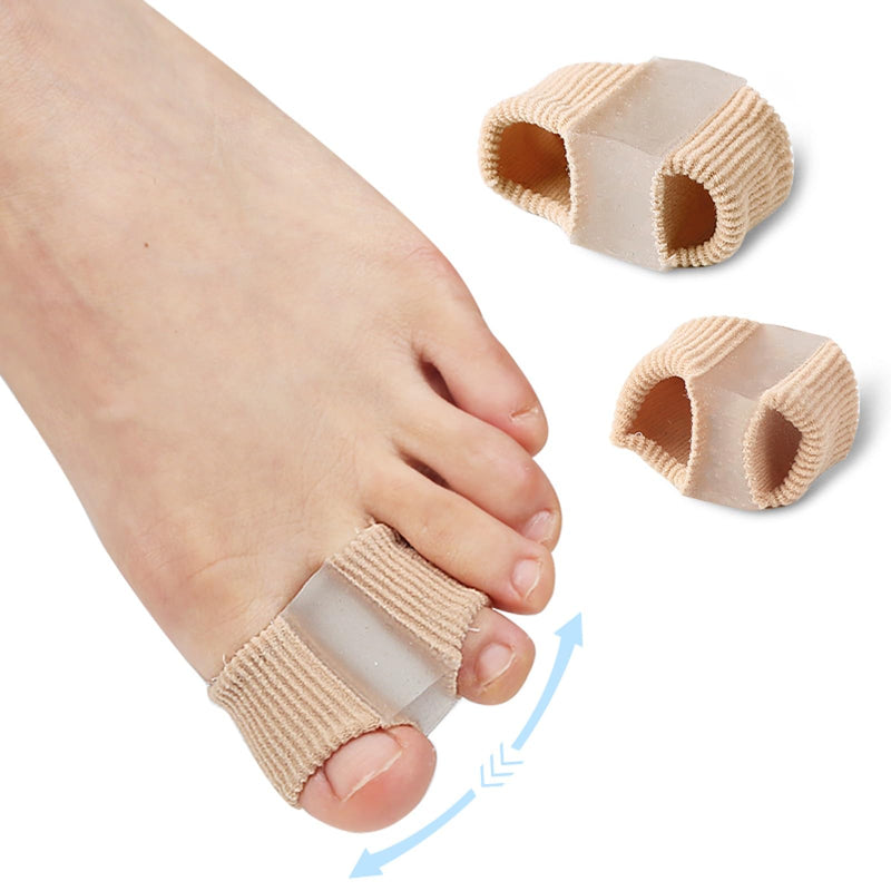 Toe Separator for Bunions Corrector Hammer Toes Big Toe Stretcher and Straightener Comfortable Soft Fiber 2 Pairs S+L