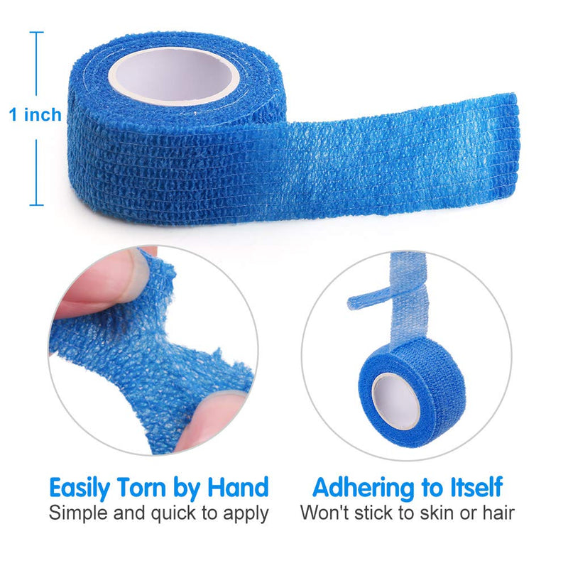LotFancy Self Adhesive Bandage Wrap, 30 Pack 1 inch x 5 Yards Self Adherent Wrap, First Aid Athletic Tape, Cohesive Bandage, Sports Tape, Medical Supplies for Finger, Ankle, Wrist Sprains &Swelling - BeesActive Australia