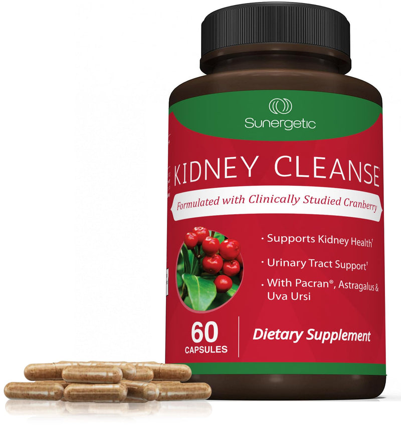 Premium Kidney Cleanse Supplement – Powerful Kidney Support Formula With Cranberry and Astragalus- Helps Support Healthy Kidneys & Urinary Tract Support - Kidney Cleanse Detox & Repair – 60 Capsules 60 Count (Pack of 1) - BeesActive Australia