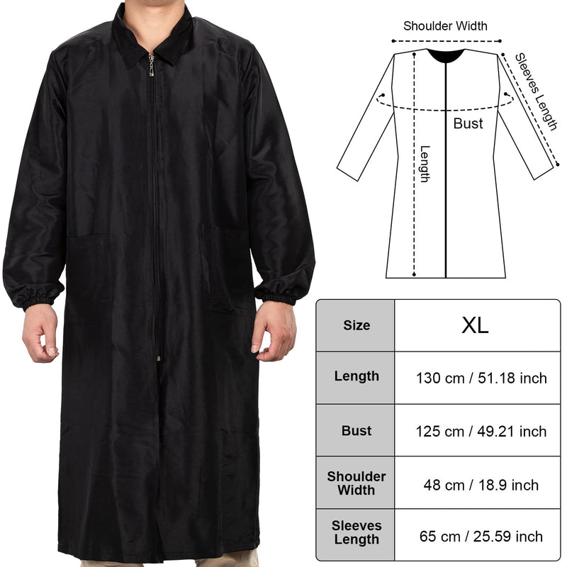 Noverlife Long Length Pet Grooming Workwear with Pockets, Lightweight Anti Static Hairdresser Smock Barber Jacket Medium Long Sleeves - BeesActive Australia