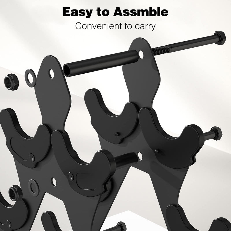 Dumbbell Rack Stand Only | Space-Saving Weight Rack for Home Gym, Hand Weight Rack Dumbbell Storage for Dumbbell Set (3-15 LB), Durable Metal Stand with Easy Assembly (Dumbell not Included) Metal Rack-3 Tier