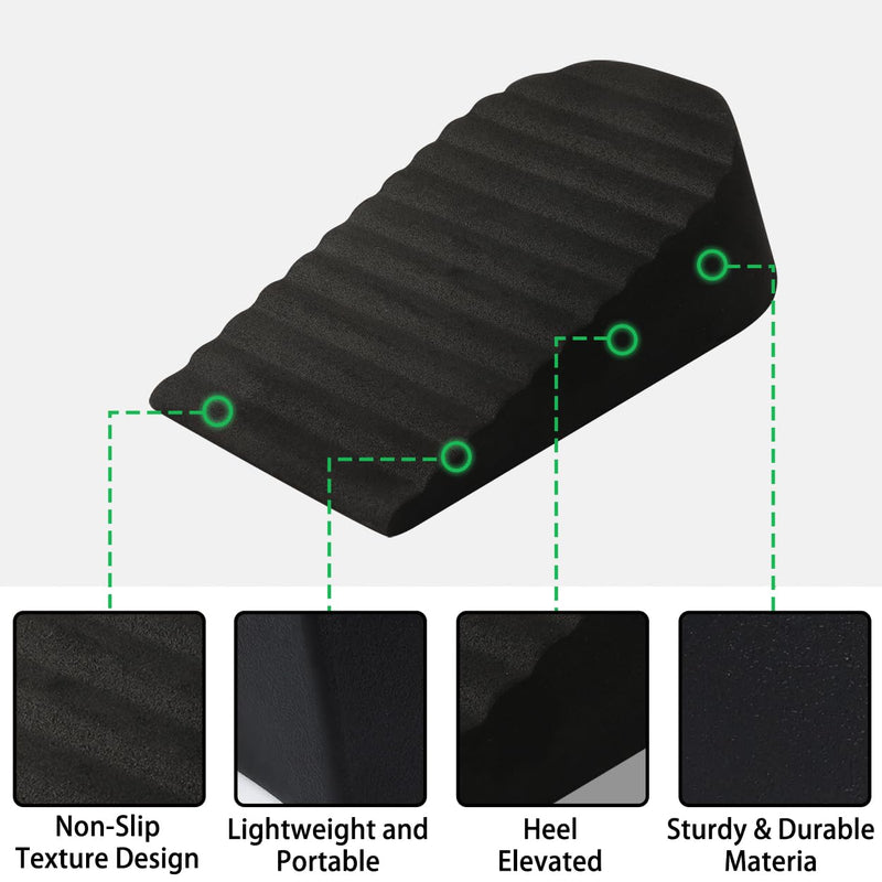 Squat Wedge Block by SEWD - Non-Slip Slant Board for Elevated Heel Squats, Knees Over Toes, Deadlifts ‚Äì Perfect for Reverse Step Ups and Split Squats.
