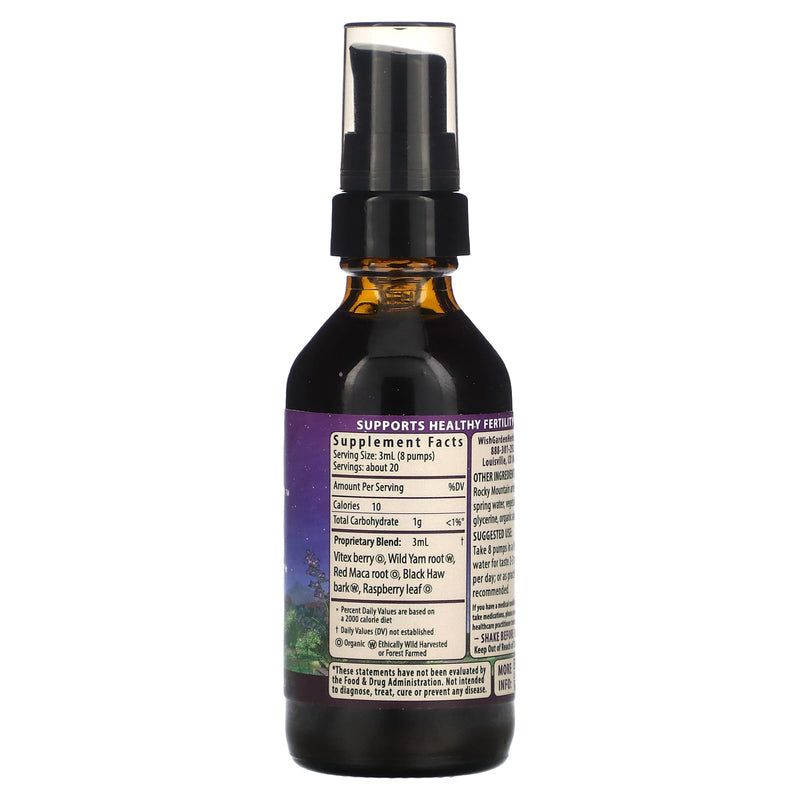 WishGarden Herbs Fertility Prep - All-Natural Fertility Herbal Supplement with Vitex, Red Maca & Raspberry Leaf, Supports Healthy Hormone Balance for Women, Optimal Uterine Health & Conception, 2oz 2 fl oz (Pack of 1)