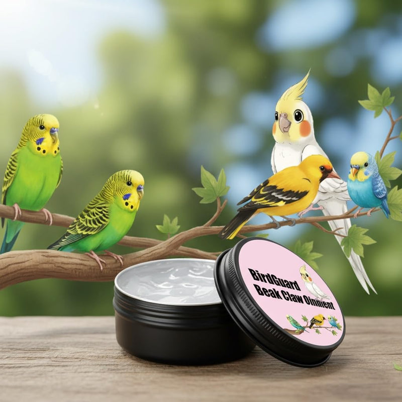 XANADU Bird Beak Oil & Feet Ointment, BirdGuard Balm for Parrot Beak Care & Cracked Claws, Moisturizing Relief for Dry Beaks & Skin, Budgies & Cockatiels