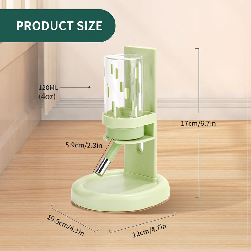 Marchul Hamster Water Bottle for Glass Tank, No Drip Guinea Pig Water Bottle with Stand/Holder Adjustable, Leak-Proof Small Animal Water Bottles for Hamsters/Gerbils/Rats/Hedgehogs (4oz, Green) - BeesActive Australia
