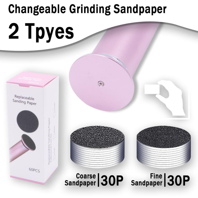 Dr.Pedi Electric Callus Remover for Feet Speed Adjustable Electric Foot File with 60pcs Replacement Sandpaper Discs Pro Pedicure Foot Filer Dead Dry Hard Skin Calluses Foot Grinder Pink - BeesActive Australia