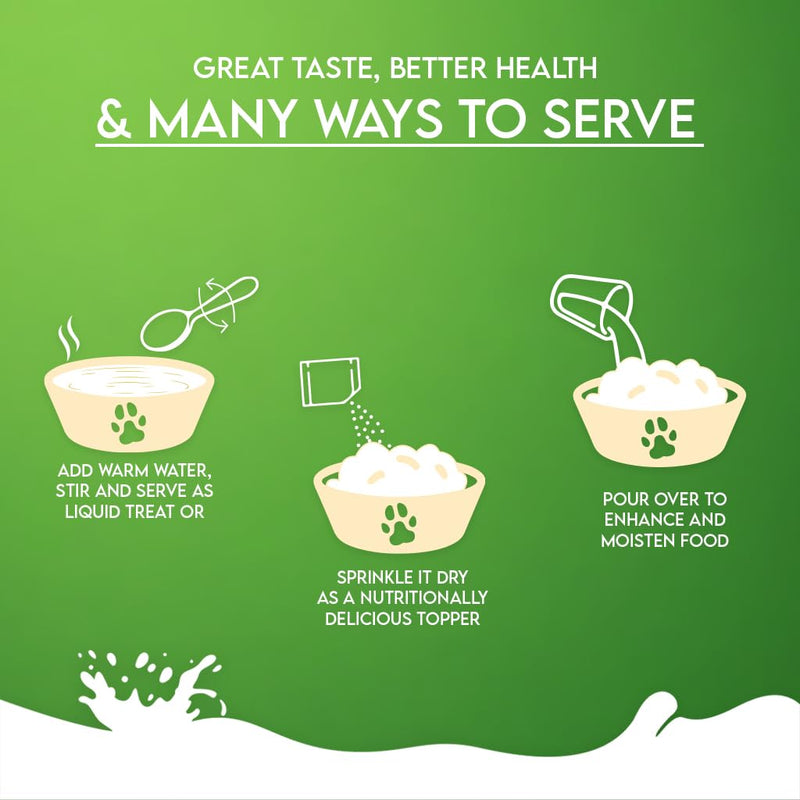 Pawfect Nature's Sip 100% Natural Goat Milk Powder for Dogs & Puppies- Easily Digestible- Source of Vitamins, Minerals & Probiotics- Healthy Topper- Hydration Support- 70 Scoops (350g/12.34oz)