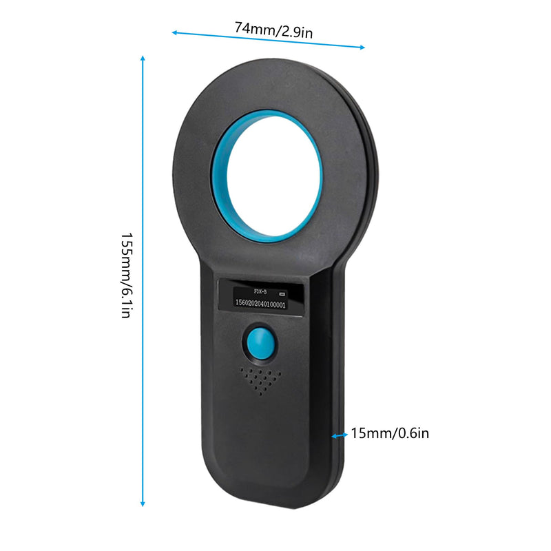 Pet microchip scanner Bluetooth, USB RFID pet ID reader, pet microchip scan 134.2khz/125khz, OLED microchip scanner for pets, animal scanner EMID, FDX-B (ISO 11784/11785) GB format - BeesActive Australia