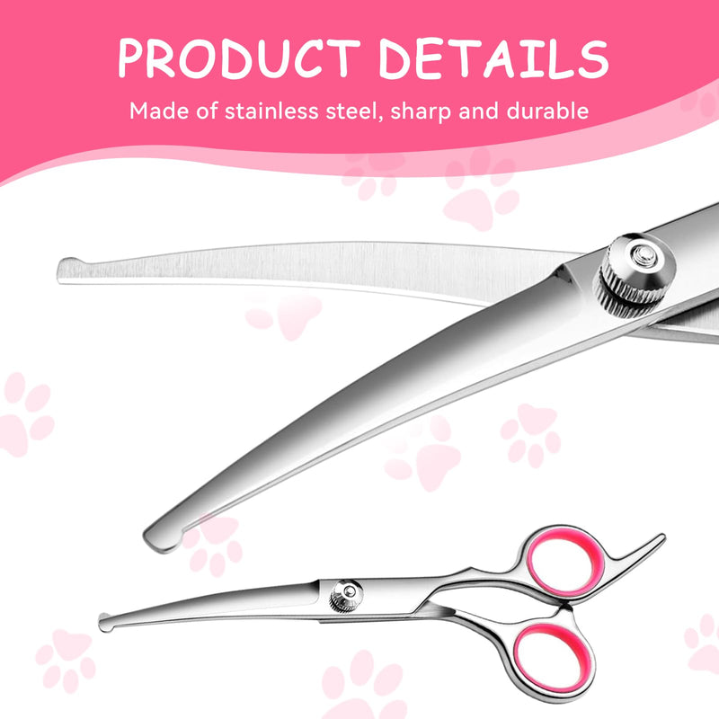 Thoquene curved dog scissors set for dogs and cats, stainless steel scissors for cutting dog hair, dog fur scissors - BeesActive Australia