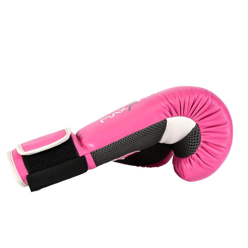 MaxxMMA Pro Style Boxing Gloves for Men & Women, Training Heavy Bag Workout Mitts Muay Thai Sparring Kickboxing Punching Bagwork Fight Gloves Pink 10 oz.