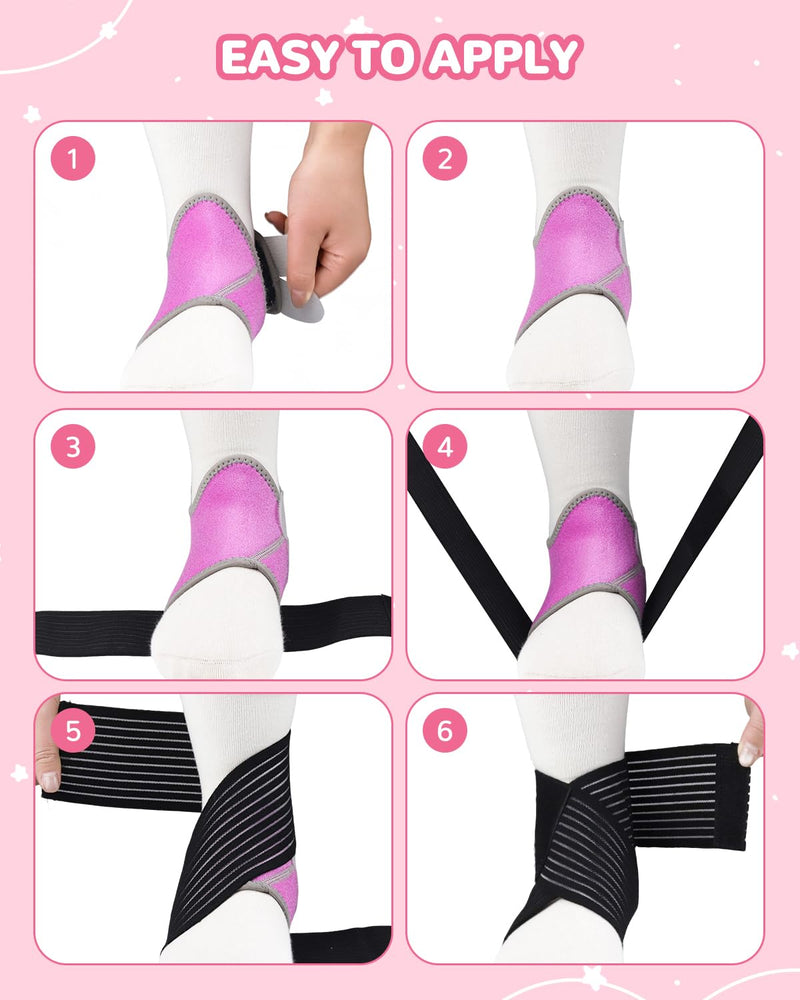 6 PCS Kids Ankle Brace Set, Ankle Support Wraps, Knitted Ankle Sleeve Sock for Sprains, Injuries and Active Play for Daily Wear, Injury Prevention (Small)
