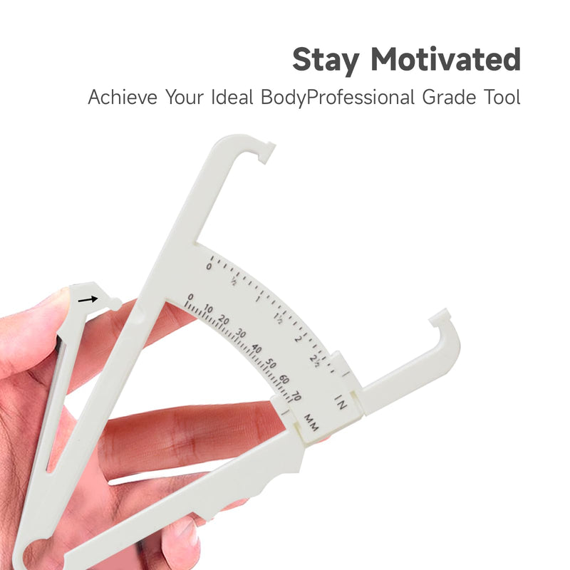 2 Pcs Fat Calipers Body Fat Handheld BMI Body Fat Measurement Tool Skinfold Caliper for Accurate Body Fat Measuring Ideal for Weight Loss and Fitness Body Fat Calipers for Men and Women - BeesActive Australia