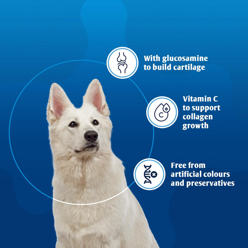 Glucosamine Dog Nutritional Supplement - Joint Care - 55 tablets - for stiff joints and healthy collagen growth