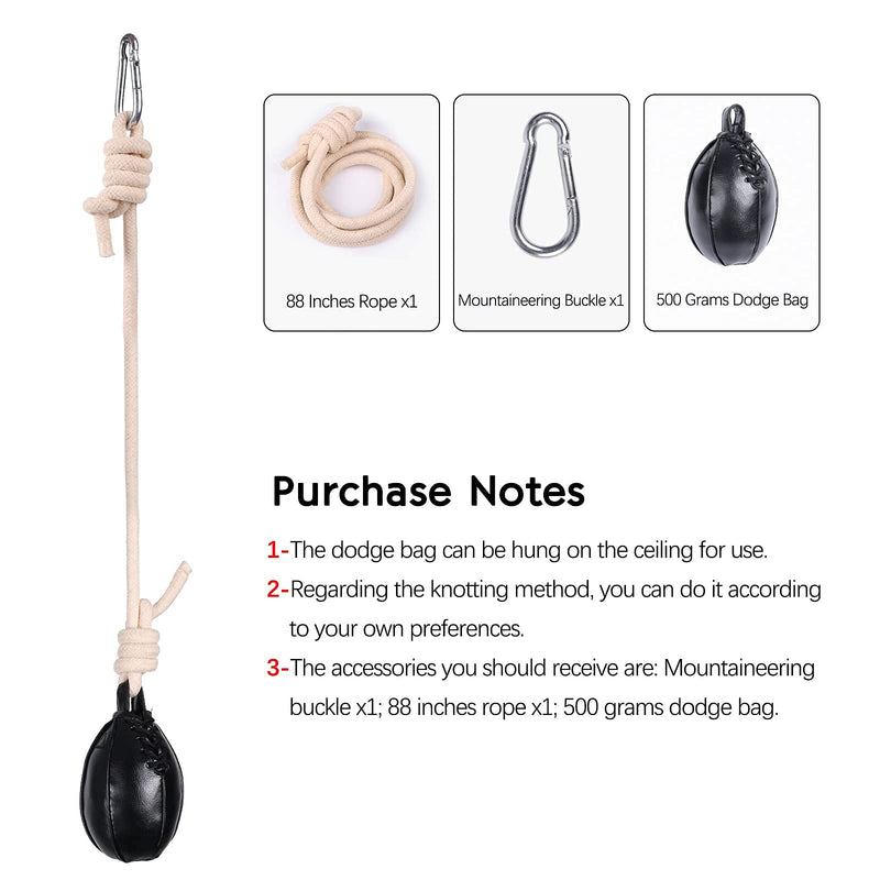 INNOLIFE Boxing Slip Bag, Dodge Hide Speed Ball for Reflex Training, MMA Pendulum Training - Maize Leather Ball Included - BeesActive Australia