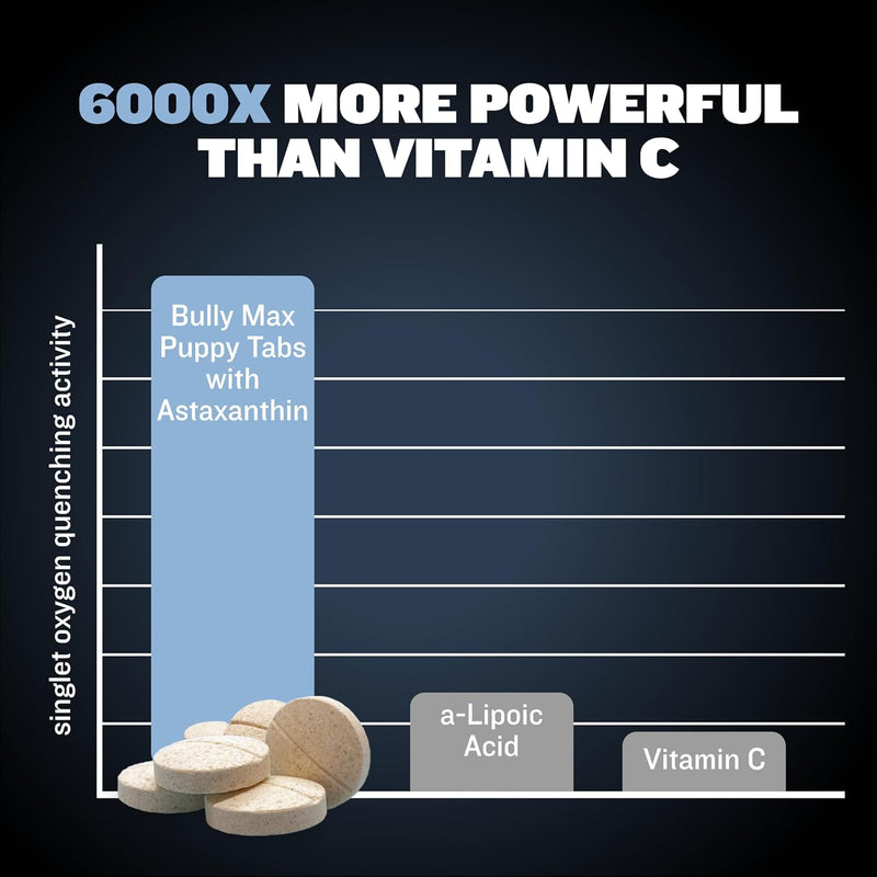 Bully Max Small Breed Dog Immune Support Tablets - Chewable Multivitamin Immunity Booster Supplement for Puppy & Adult Dogs - Pet Vitamins with Astaxanthin, Colostrum, Turmeric - 30 Tabs (3 Bottles) 3 Bottles