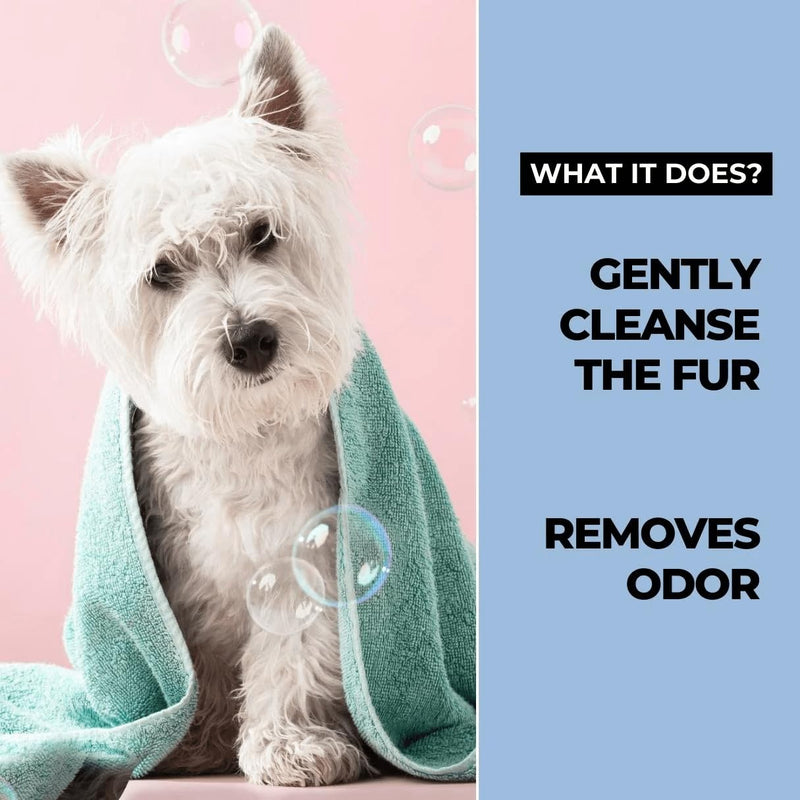Moe Rinse Free Pet Dry Shampoo for Instantly Clean and Fresh Fur | Waterless Foam Cleanser for Dogs and Cats | (150 ml) (Blue) - BeesActive Australia