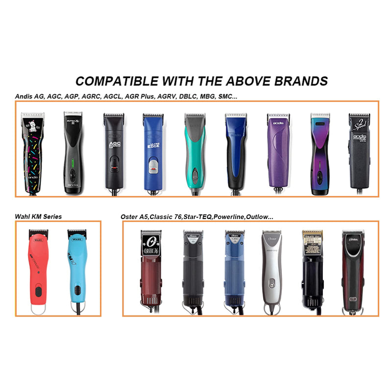 Professional Detachable Replacement Ceramic Blades set,compatible with oster Classic 76/Star-Teq/Power-Teq andi A*dis AGC,BDC,BGC,MBG Series Clippers (Size 2) Size 2 - BeesActive Australia