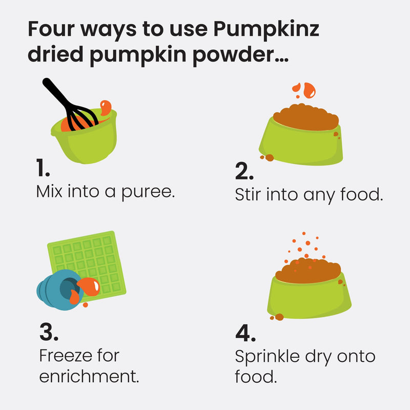 Supernature Pumpkinz Dried Pumpkin Powder with Goats Milk for Dogs & Cats 100g | 100% Natural Stool Firming Supplement, Digestion Support, Canned Pumpkin Alternative, Manufactured in the UK