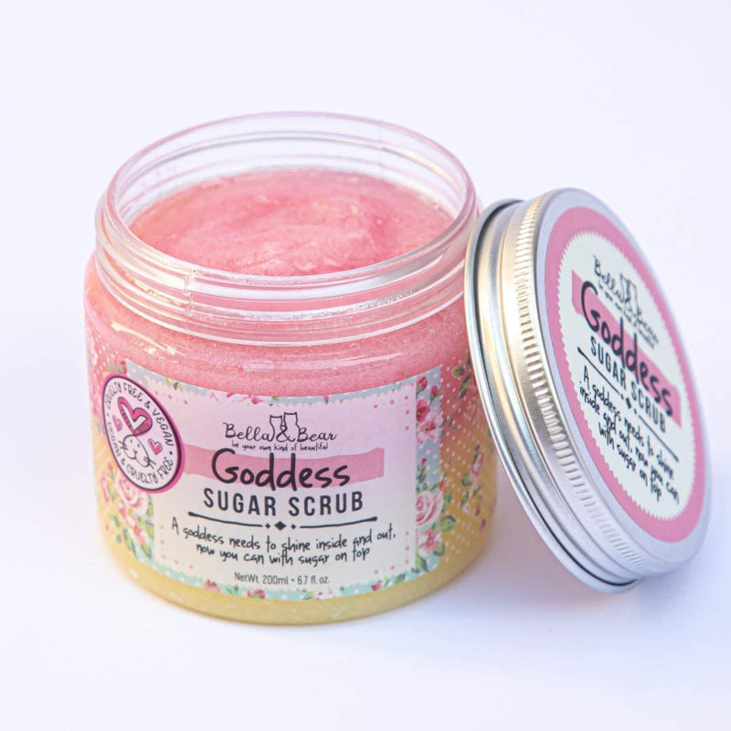 Bella and Bear Goddess Sugar Scrub, No Parabens, New Fragrance, Cruelty-Free, Vegan-Friendly Exfoliating, 6.7oz 6.76 Ounce (Pack of 1) - BeesActive Australia