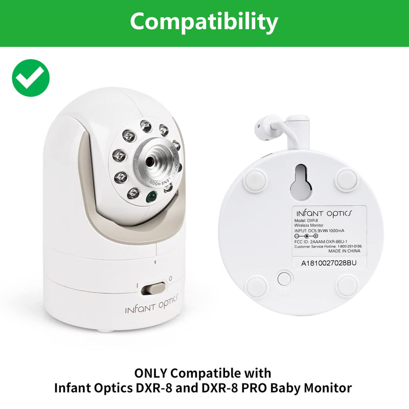 Adjustable Baby Monitor Wall Mount for Infant Optics DXR-8 and DXR-8 Pro Baby Monitor, Perfect View Angle and Easy Installation without Drilling - BeesActive Australia