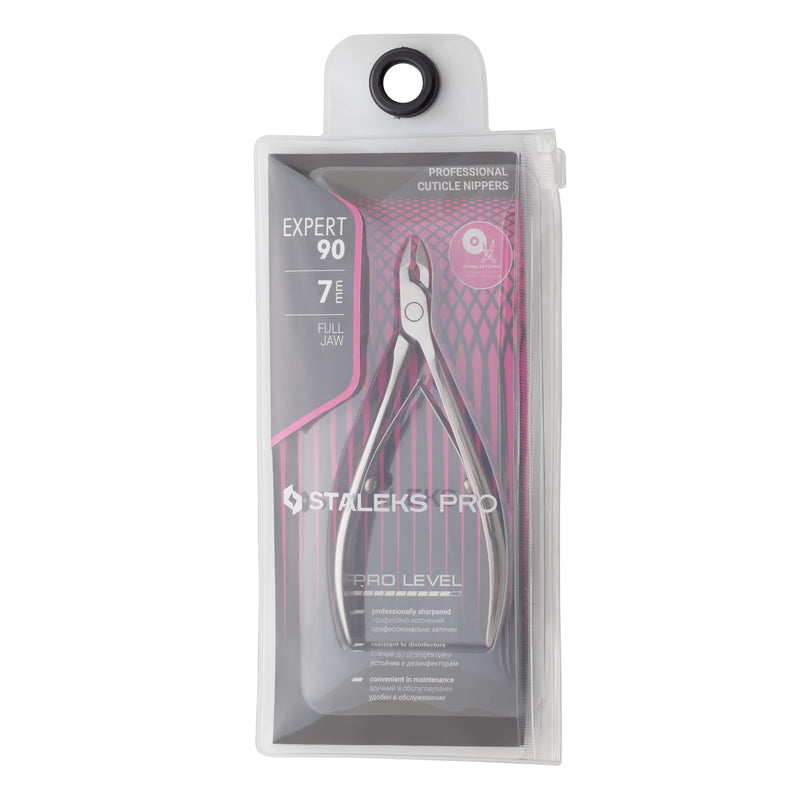 STALEKS PRO Expert 90 7mm Professional Cuticle Nippers – Stainless Steel Skin Nippers for Manicure