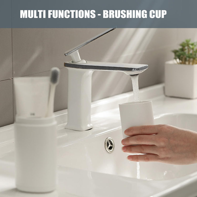 Toothbrush-Travel-Case-Minimalist, Small-Toothbrush-Holder-Easy-Cleaning, Comfortable-Portable-Toothbrush Travel-Container-for-Camping-School-Trip White - BeesActive Australia